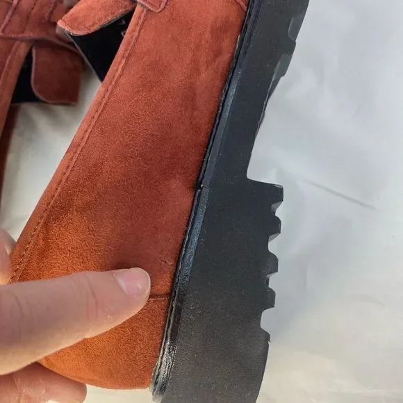 NWOT Mephisto Women's Salka Loafer Suede Rust Supportive Comfort Oxfords - Picture 10 of 14